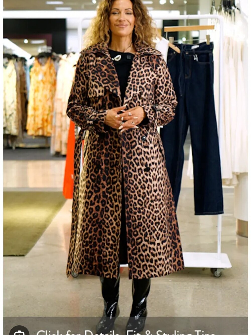 BCBGMaxAzria Leopard-Print Trench Coat in Brown and Black - Picture 2 of 16